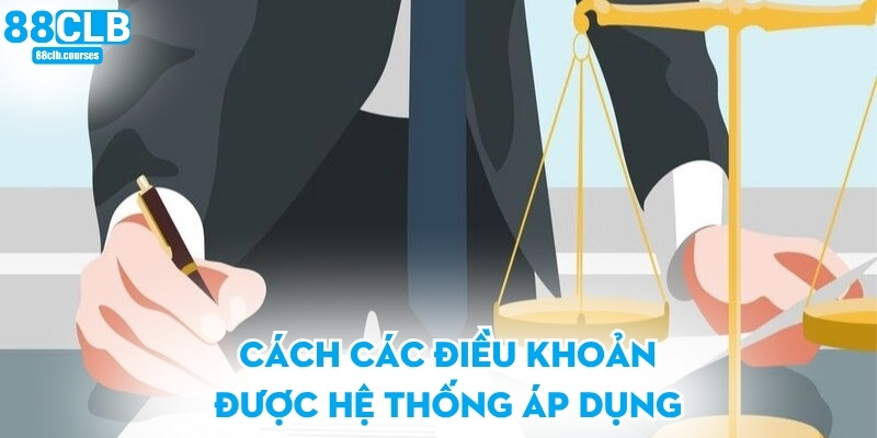 Cách các điều khoản được hệ thống áp dụng